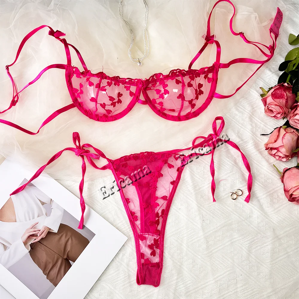 Sexy Floral Embroidery Lingerie Set for Women