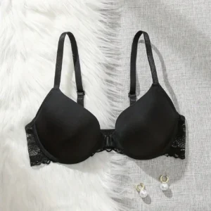 Front Buckle Lace Push-Up Bra for Women