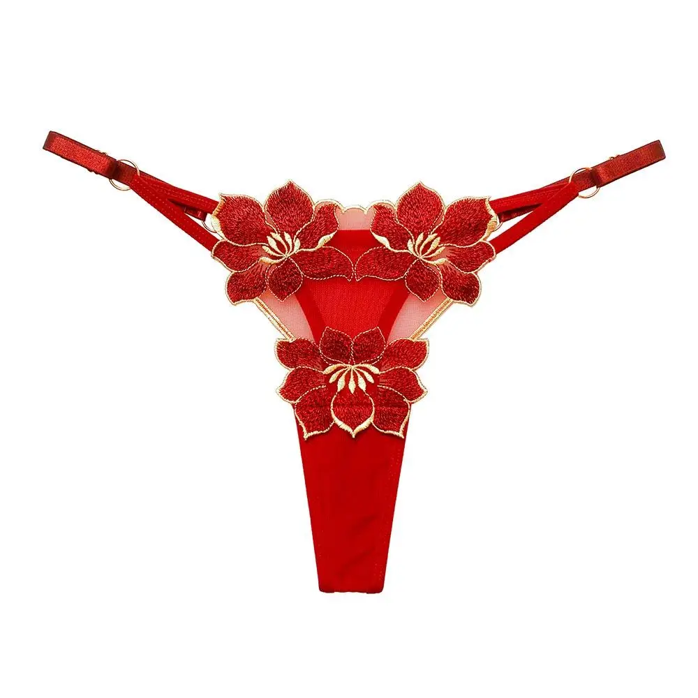 Sexy Sheer Flower Embroidered Panties – T-Back Style - Image 7