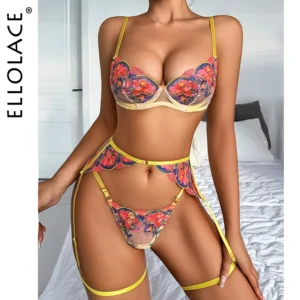 Ellolace Women’s Sexy Intimate Floral Underwear