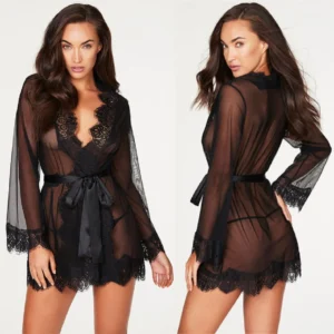 Sexy Black Lace Transparent Babydoll Lingerie