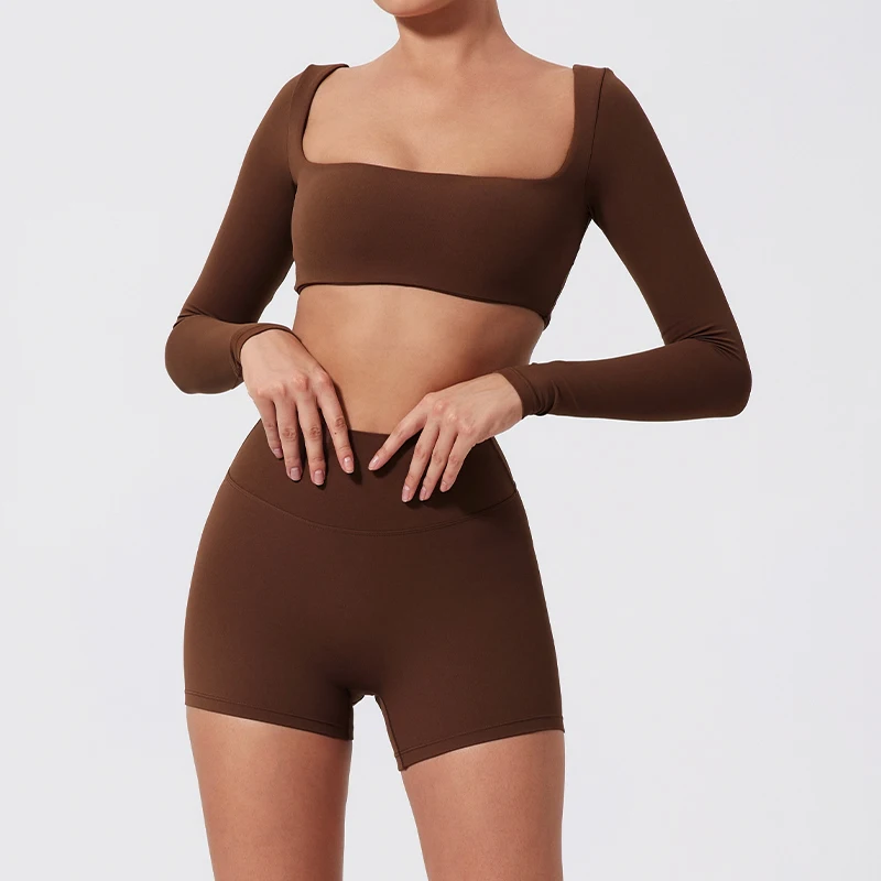 Long Sleeve Crop Top for Women – Sporty Yoga & Workout Activewear - Image 18