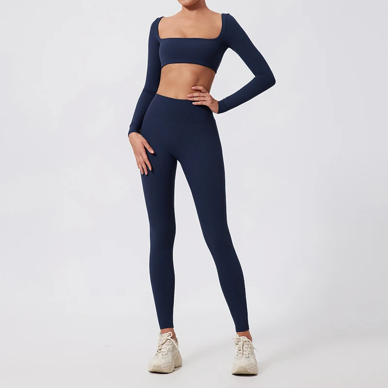 Long Sleeve Crop Top for Women – Sporty Yoga & Workout Activewear - Image 11