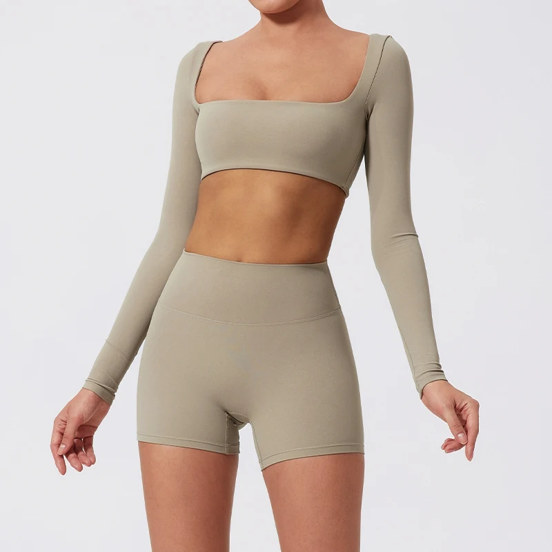 Long Sleeve Crop Top for Women – Sporty Yoga & Workout Activewear - Image 16