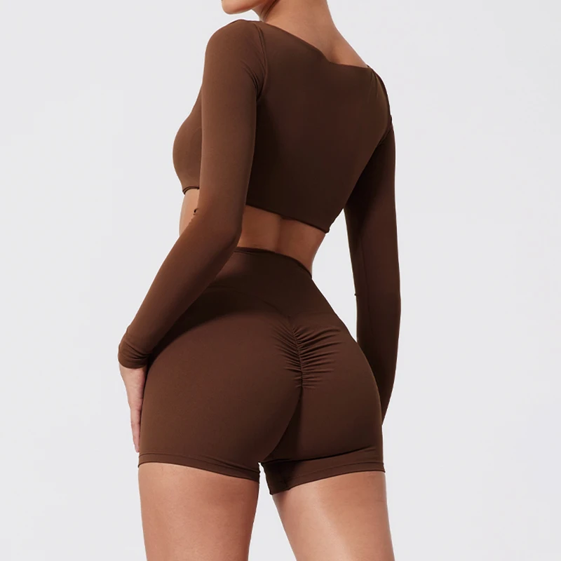 Long Sleeve Crop Top for Women – Sporty Yoga & Workout Activewear - Image 5